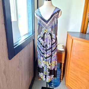 ONE WORLD "Crocus-Circle" Maxi Dress, Size 1X, Style#419YGW80113, NWT